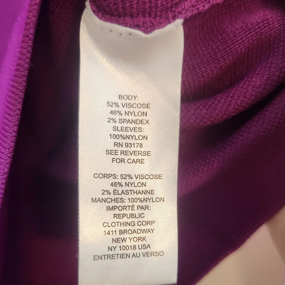 House of Harlow 1960 Purple Sheer‎ Sleeve Top Small - Picture 5 of 9